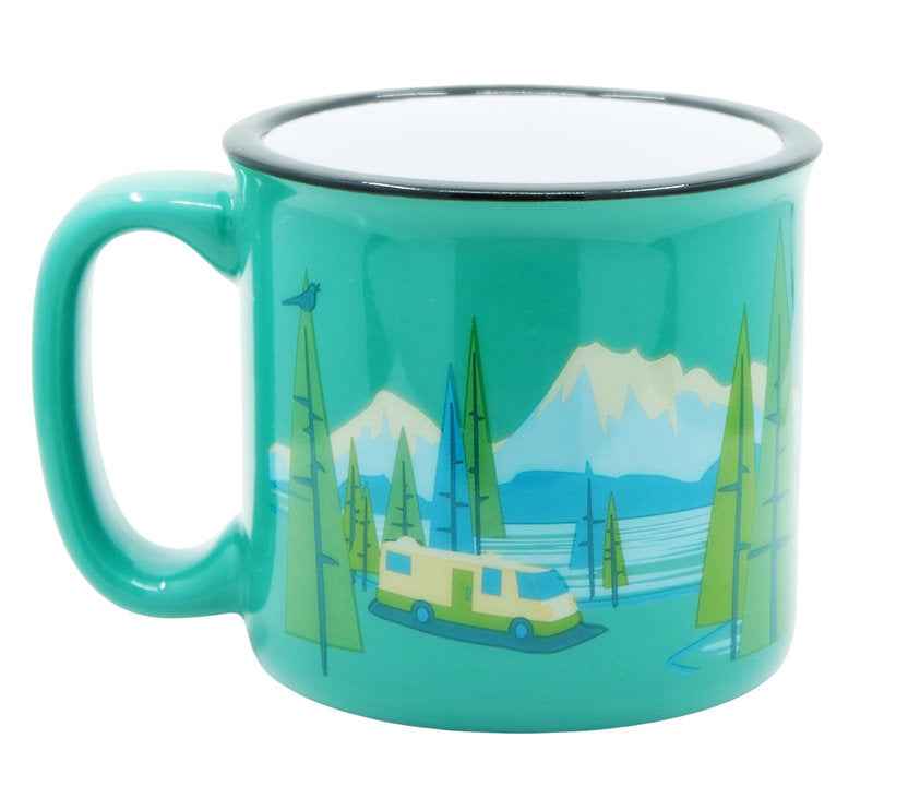 Camp Casual CC004TL Birds Eye View 15-oz Ceramic Travel Mug