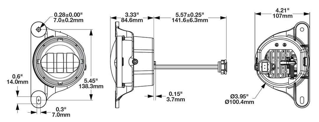 J.W. Speaker 0558051 6145 J2 LED Fog Lamp