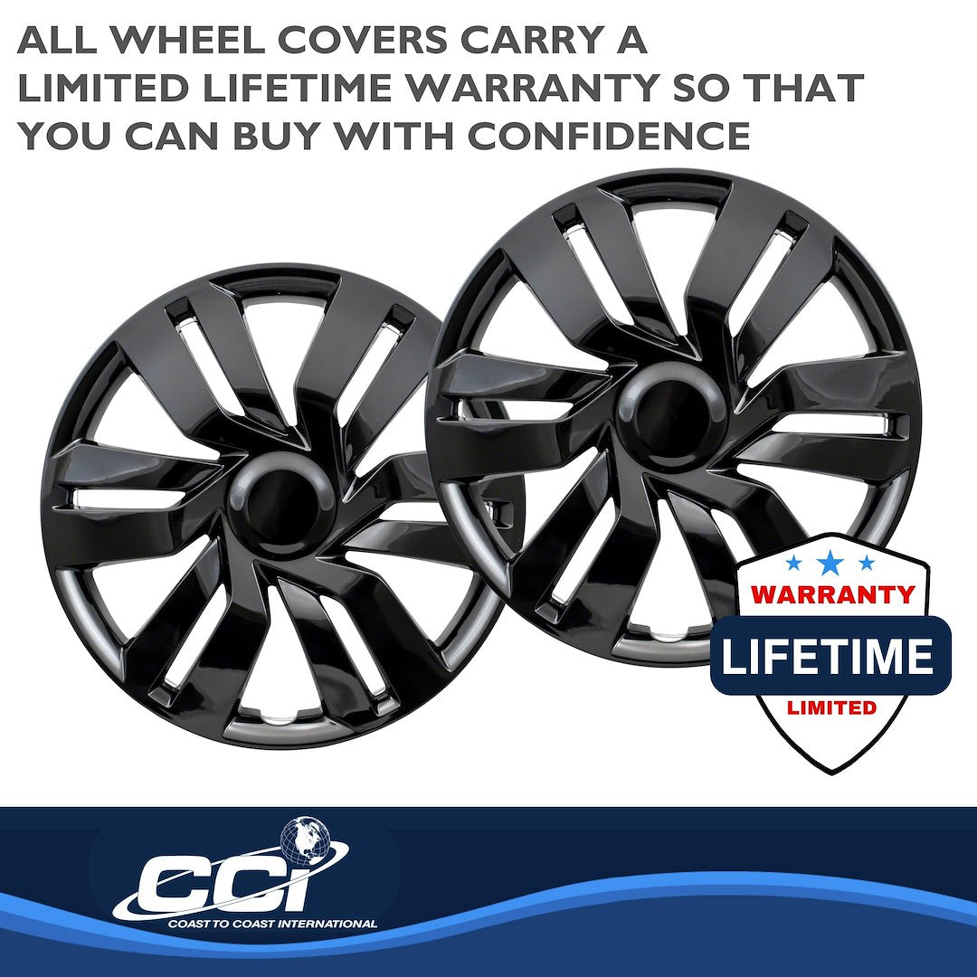 Coast To Coast 53415BLK Fit 15-Inch Gloss Wheel Trim Set - image 4
