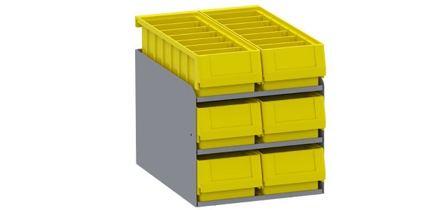 Holman 40341 Small-Parts Cabinet with Six Bins