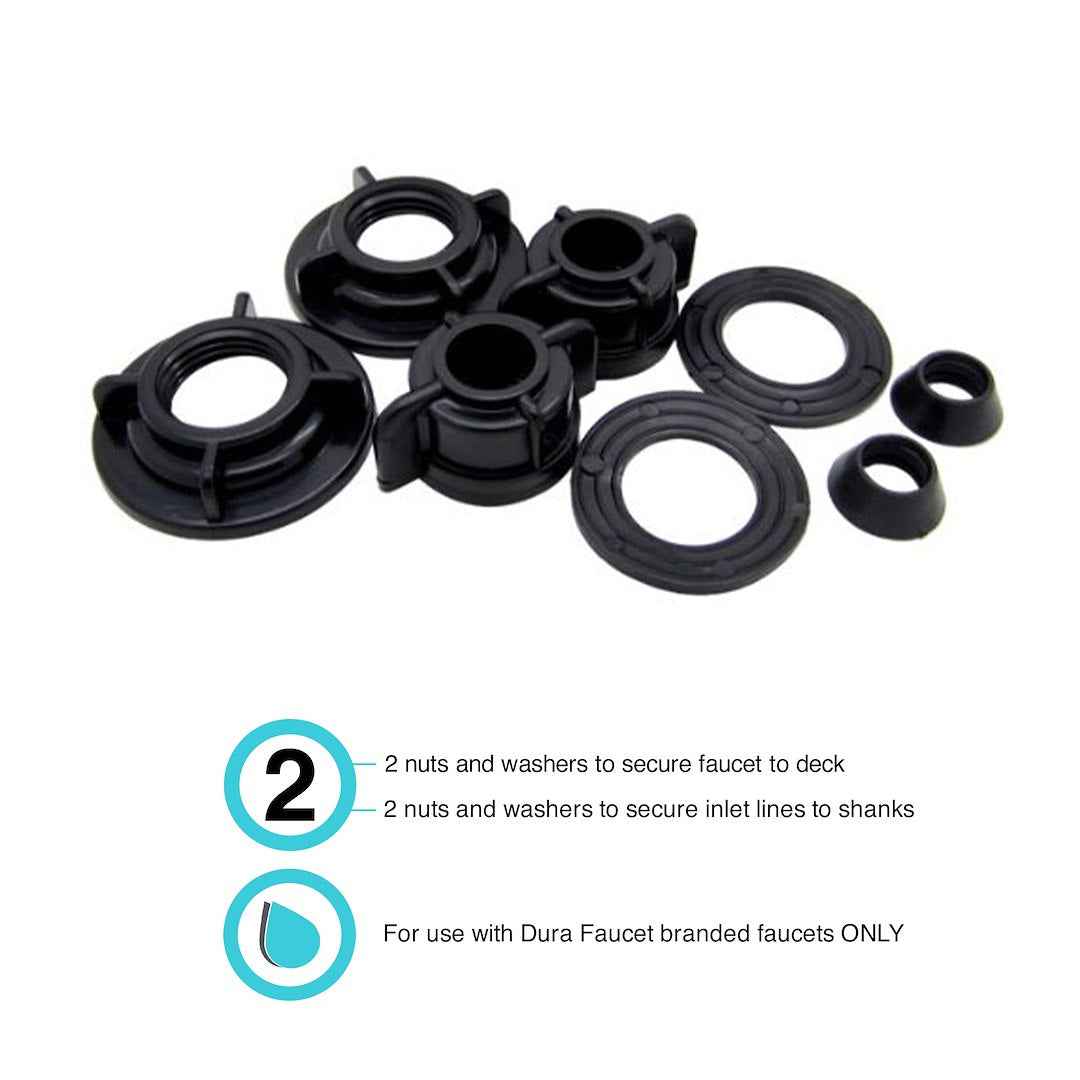 Dura Faucet DFRK100 Faucet Mounting Nut and Washer Hardware
