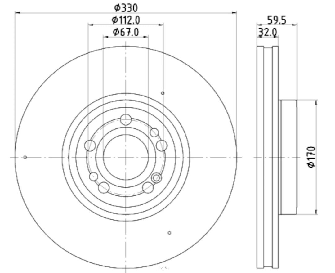 Hella Pagid 355132331 Brake Disc Component