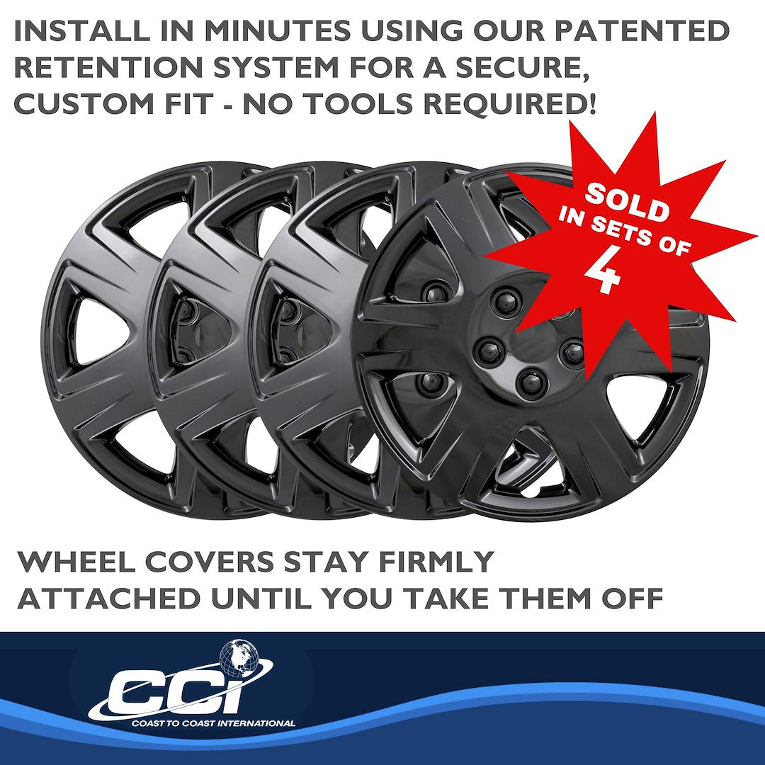 Coast To Coast 42215BLK Six-Spoke Wheel-Cover Set for Corolla - image 4