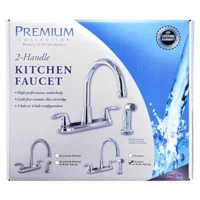 Phoenix Products PF231301 8-Inch Gooseneck Kitchen Faucet, Dual Lever, Chrome Finish – image 5