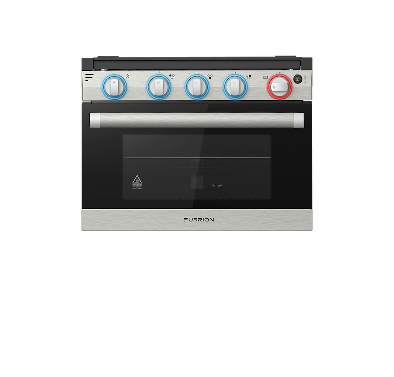 Furrion CF-RV17 Greystone 3-Burner Propane RV Range with Built-In Oven, Stainless Steel – image 1