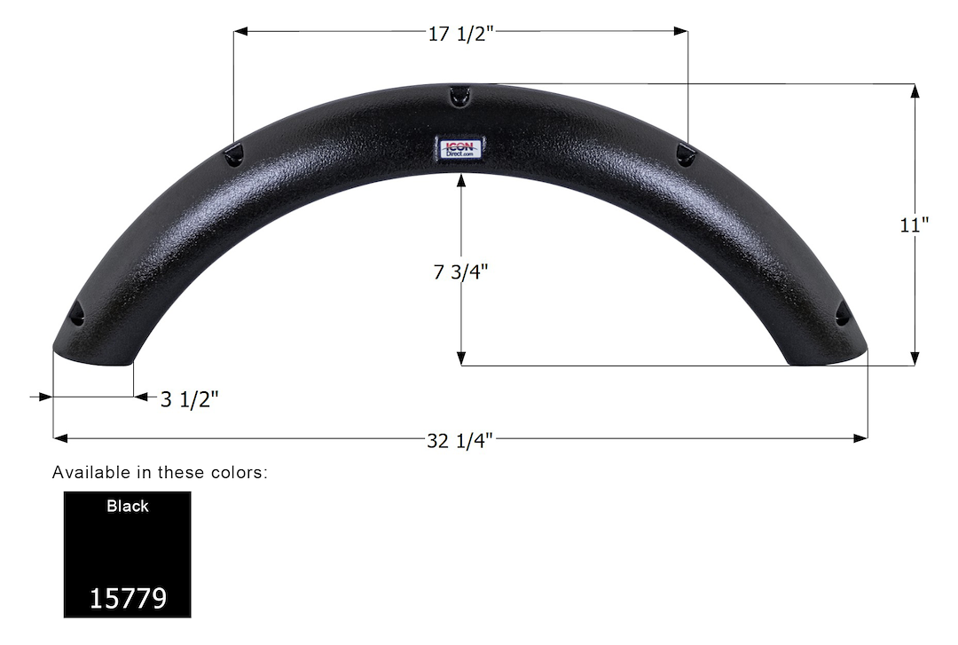 Icon 15779 Fender Skirt Panel