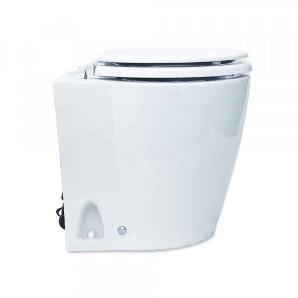Albin 07-02-043 Standard Round-Seat Electric Marine Toilet, 12V