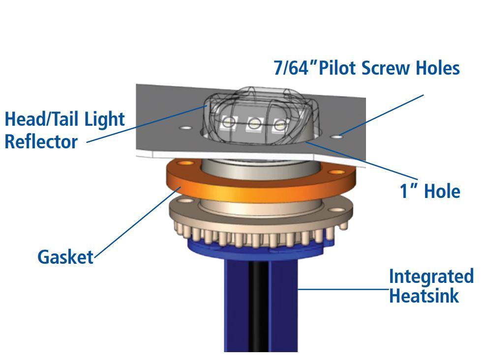 Ecco Elect 9013C Hide-A-LED Concealed Warning Unit