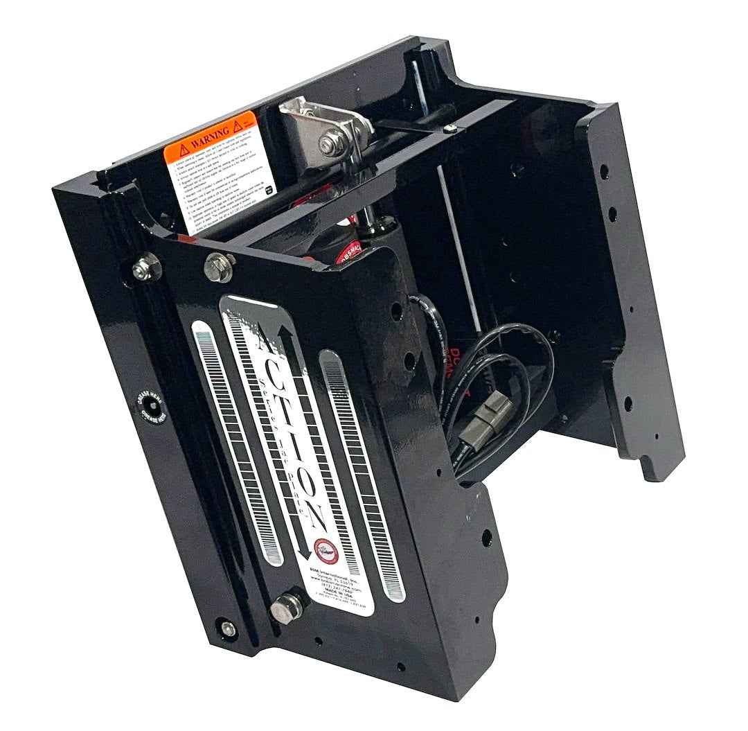 Bob's Machine 100-108001P-PCGBLK-NOSPN-NG Black Action Hydraulic Jack Plate, 8-Inch