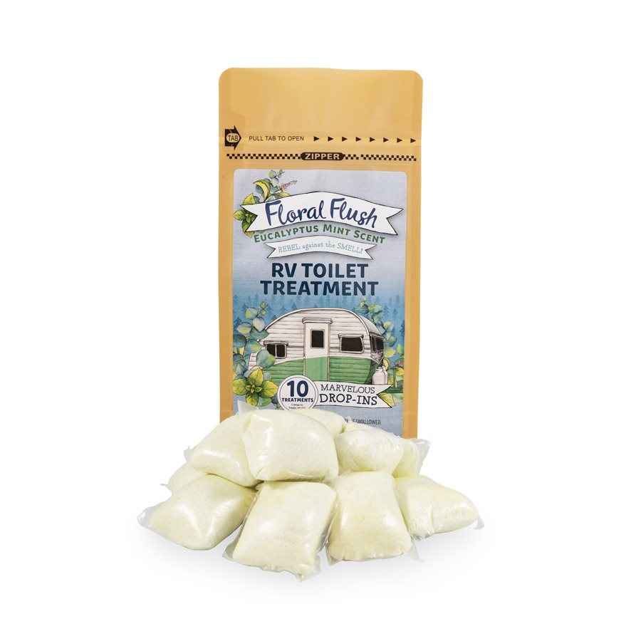 Camco 41492 Floral Flush Eucalyptus-Mint Tank Treatment Pouch