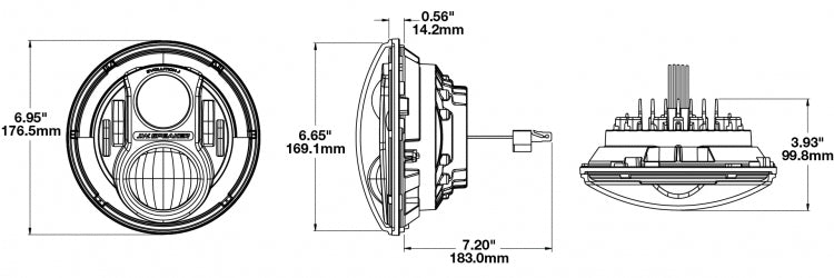 J.W. Speaker 0553973 8700 Evolution J2 LED Headlamp