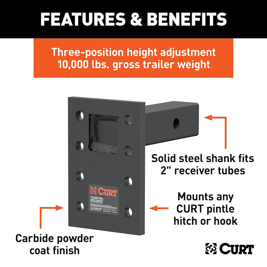 Curt 48323 Pintle Hook Mounting Plate - image 2
