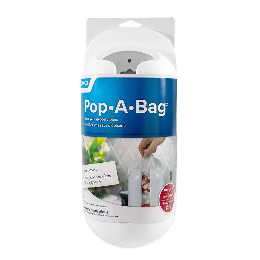 Camco 57061 White Grocery Bag Storage Dispenser, 25-Bag Capacity