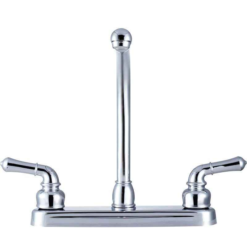 Dura Faucet 10-1302 RV Kitchen Faucet, 10" Hi-Rise Spout, 8" Deck Mount, Chrome – image 3
