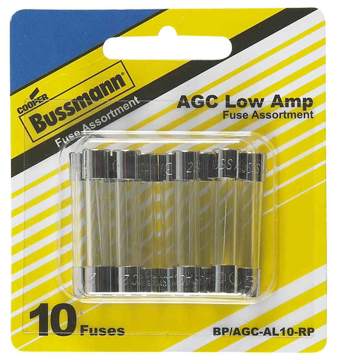 Bussman BPAGCAL10P AGC Glass Fuse Assortment, 10-Piece