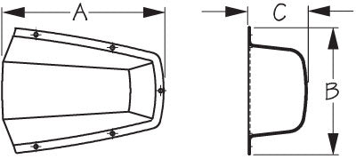 Sea Dog 331335-1 Miniature Clamshell Vent Cover