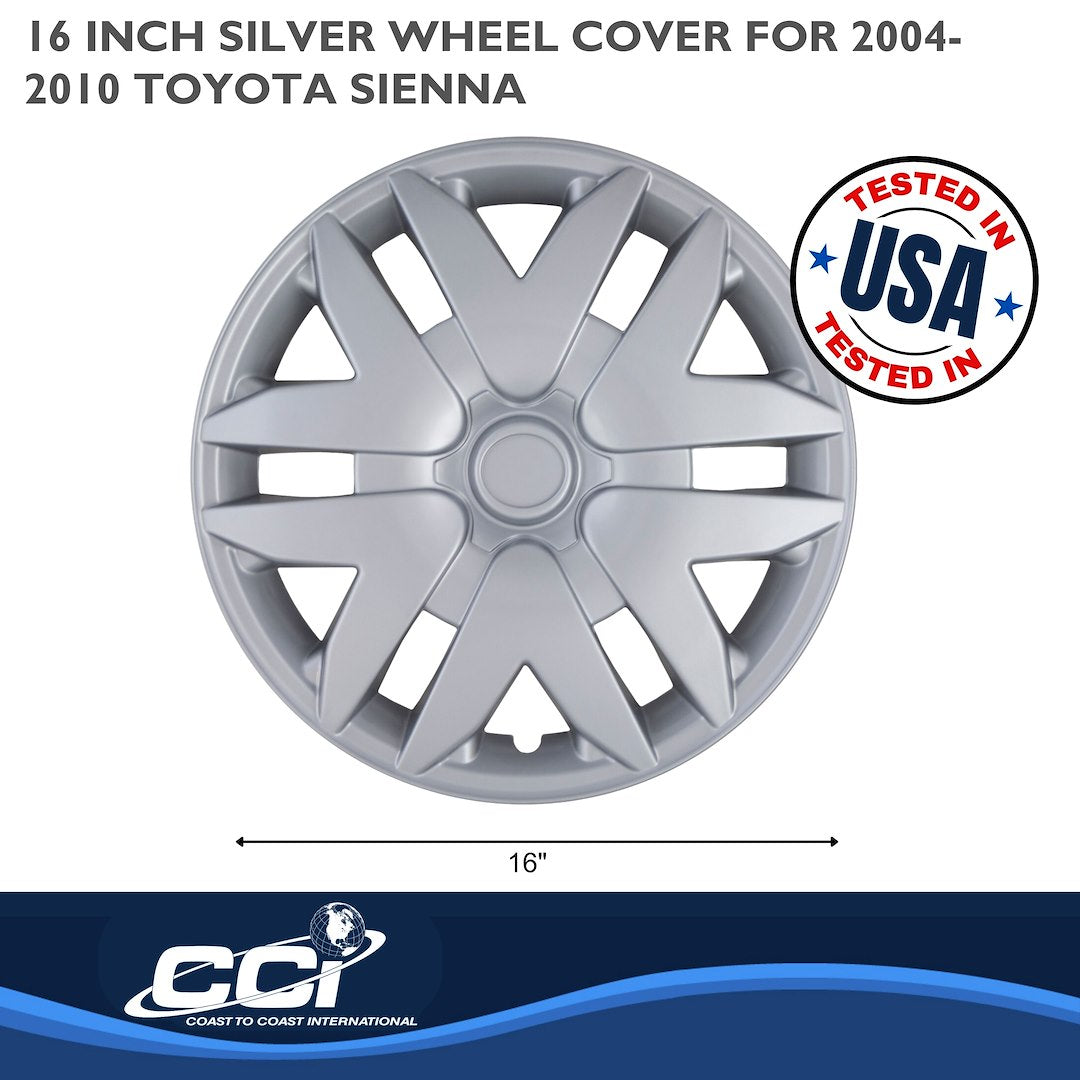 Coast To Coast 41616S Split-Spoke Wheel-Cover Set for Sienna - image 2