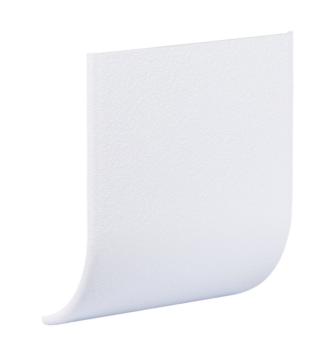 Icon 16335 KZ Curved Slide-Out Corner Cap, White