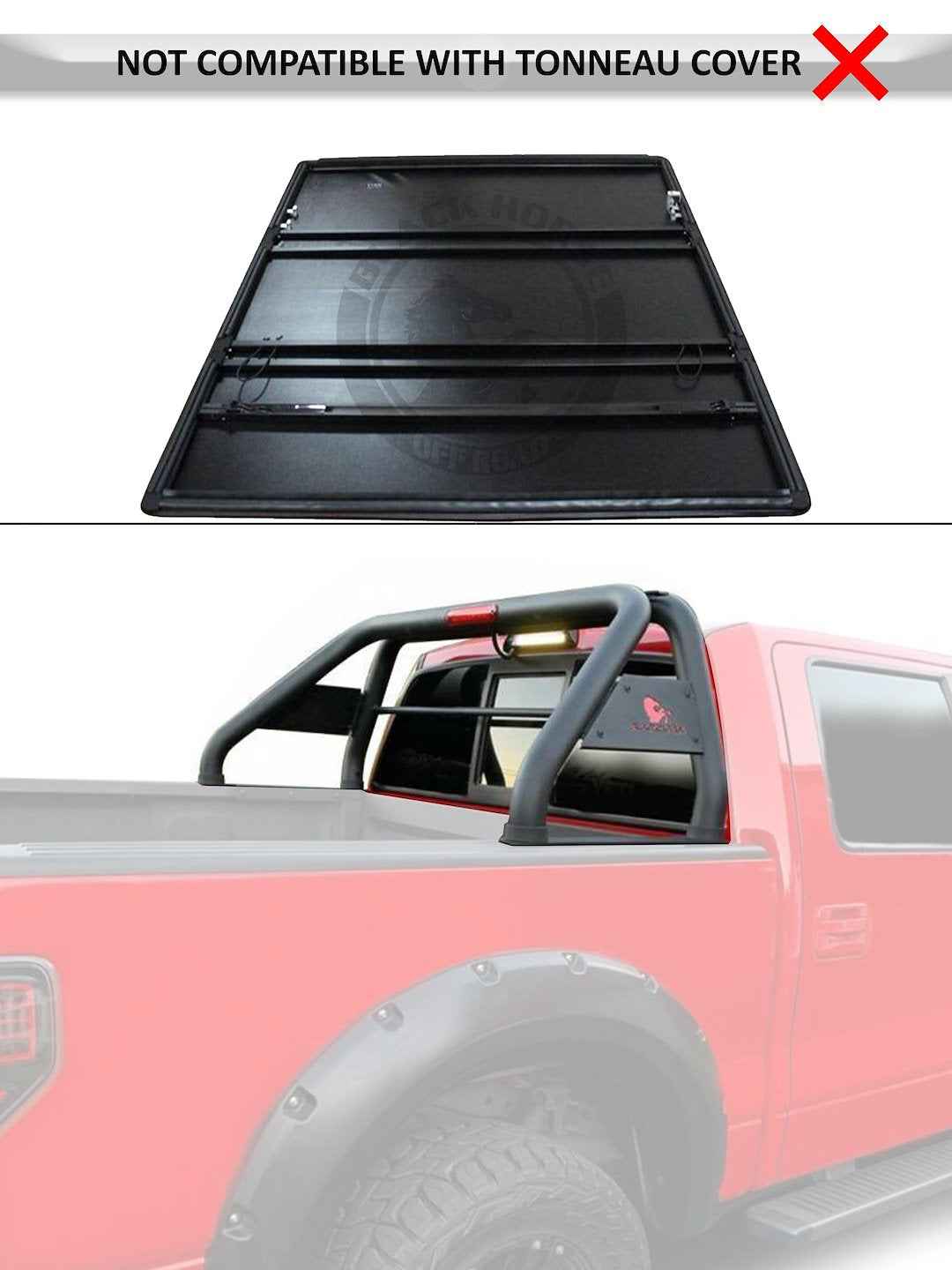 Black Horse Offroad RB015BK Classic Bed Bar with 50-in Light Provision - image 2