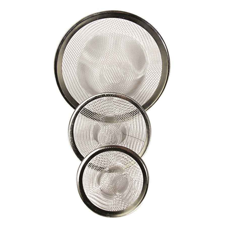 Camco 42273 Stainless Sink and Shower Drain Strainers, Three-Pack