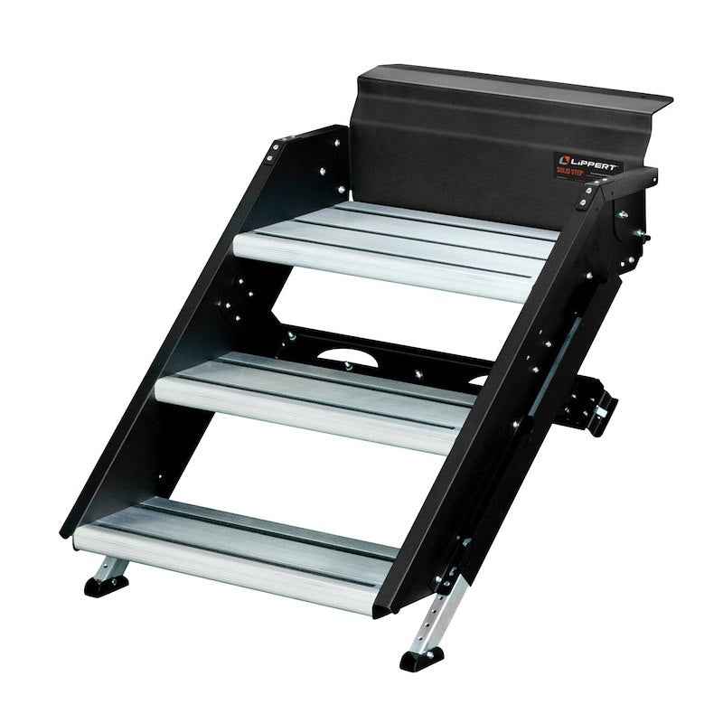 Lippert Components 791573 RV Entry Step, SolidStep 3.0 3-Step Manual Fold-Up, Lippert – image 1
