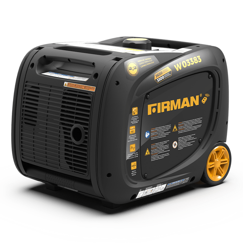 Firman W03383 Whisper Inverter Generator - 3650W, Gasoline, Electric/Remote Start – image 2