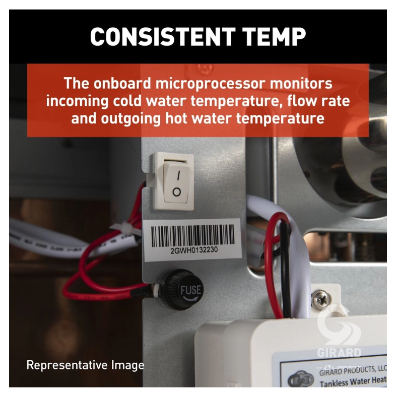 Girard 2022107534 Tankless RV Water Heater 42,000 BTU LP Gas On-Demand – image 6