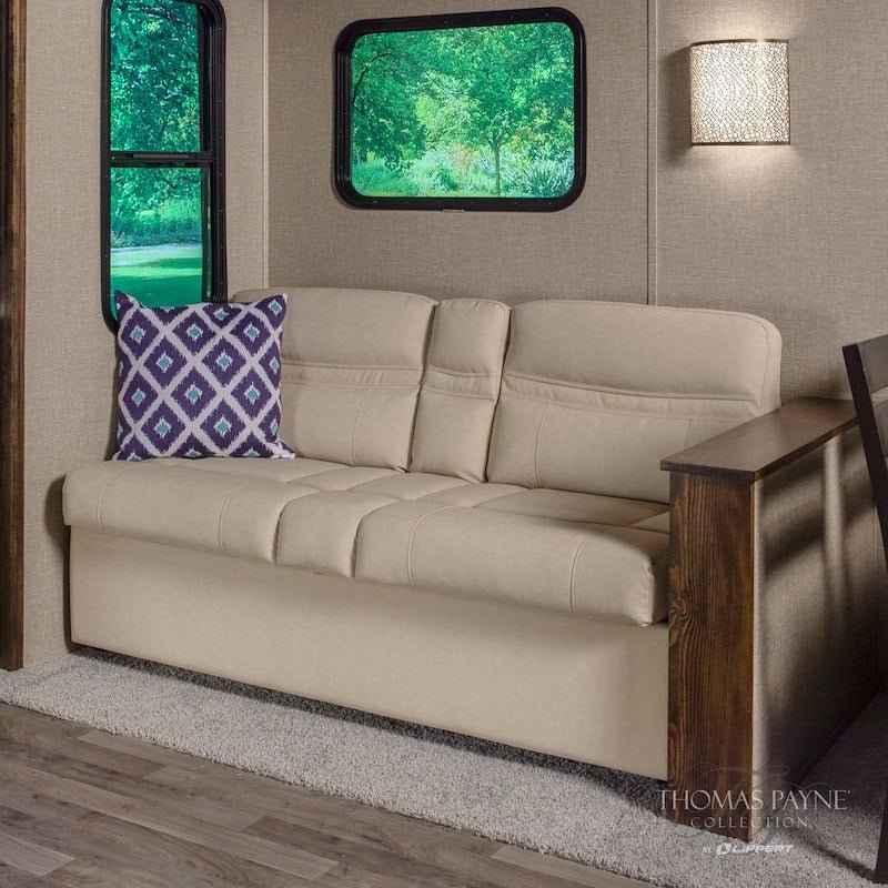 Lippert Components 2020135018 62" Jackknife RV Sofa, Altoona Beige, 2-Seater with – image 4