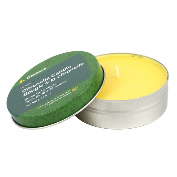 Coghlan's 9075 Citronella Emergency Candle in Tin, 16–18 Hours