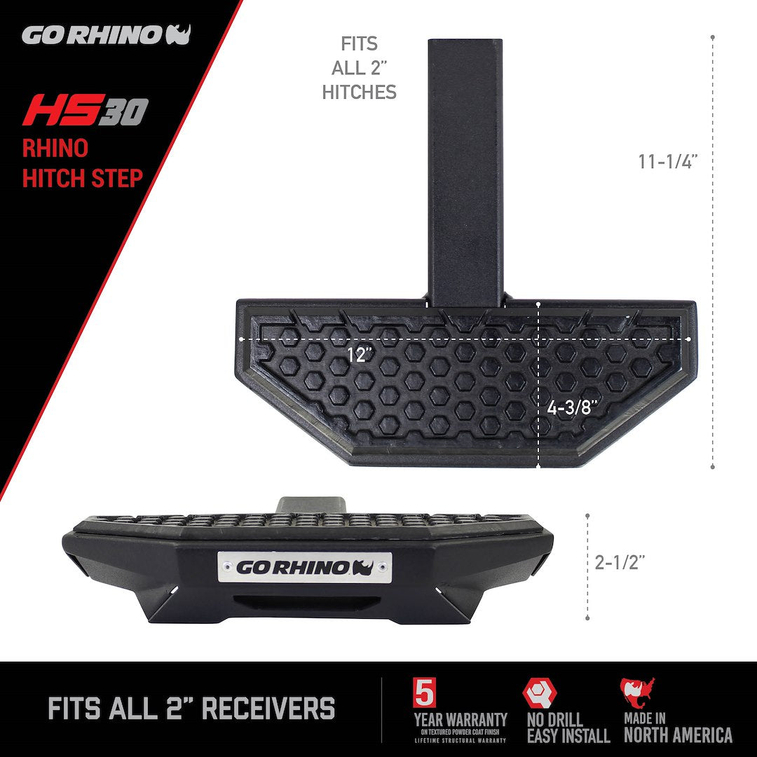 Go Rhino HS3012T HS-30 Receiver Entry Step