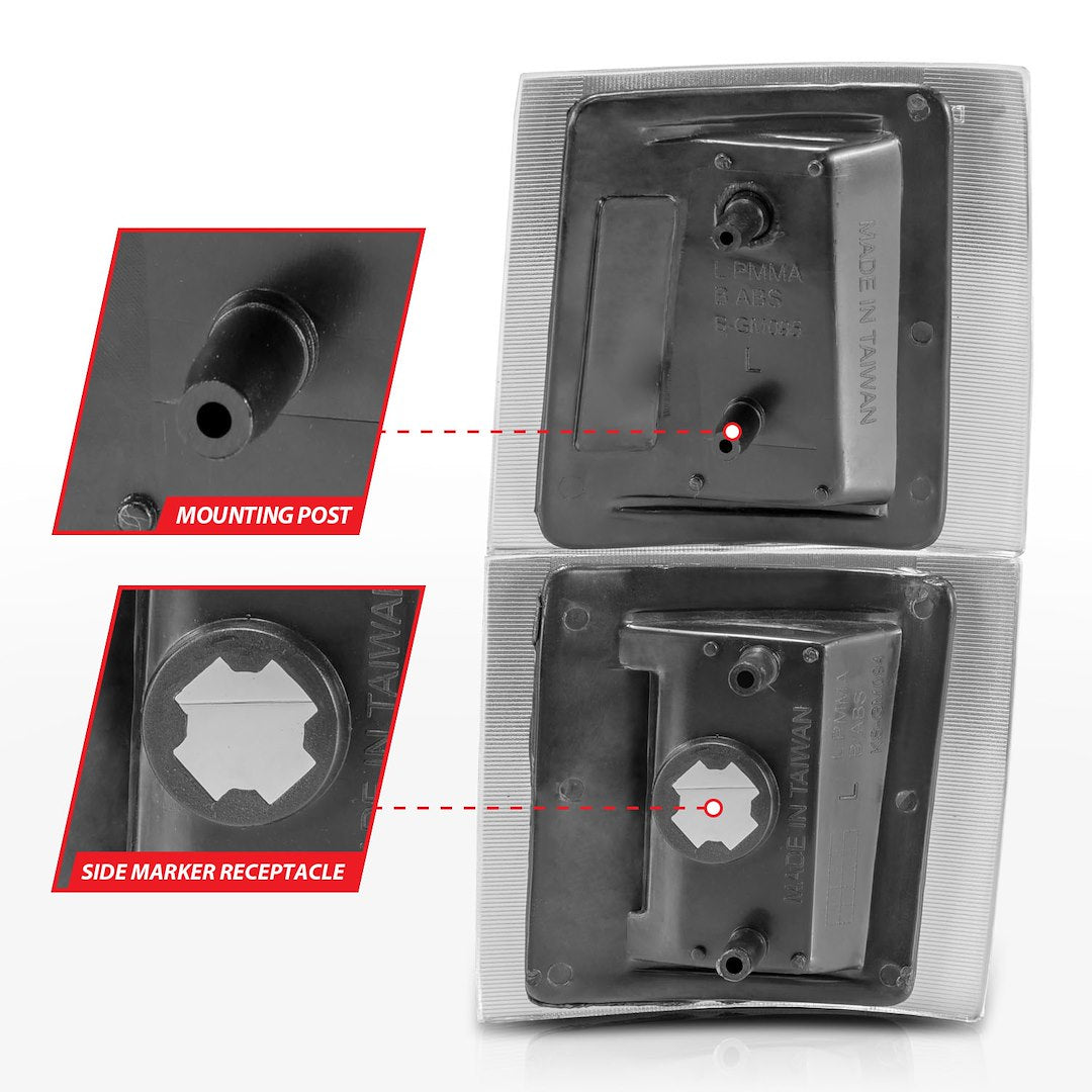 ANZO USA 521042 Euro Corner Light Pair With Black Housings - image 4