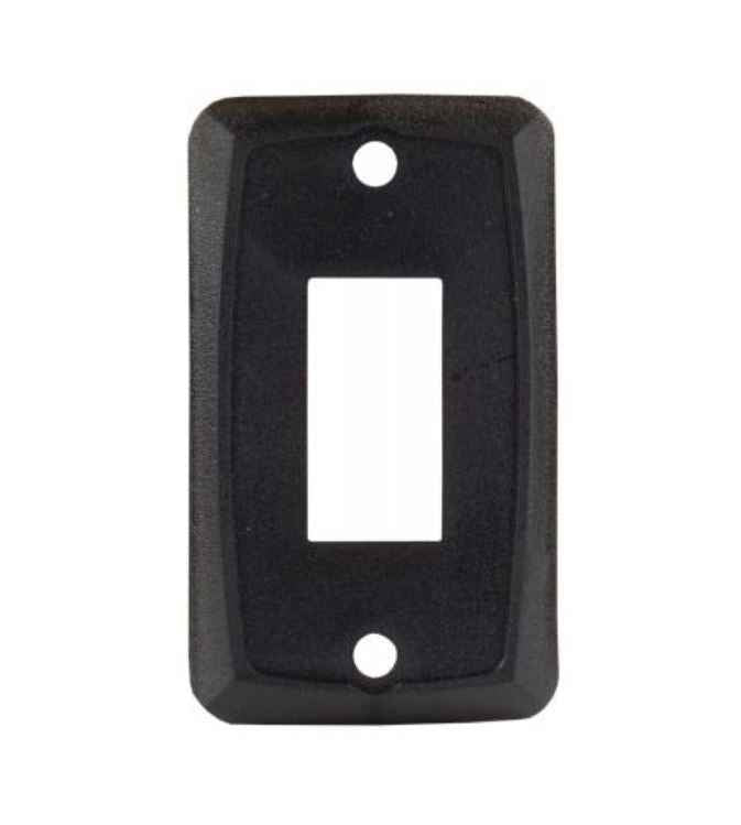 JR Products 12855 Black Single-Switch Trim Plate