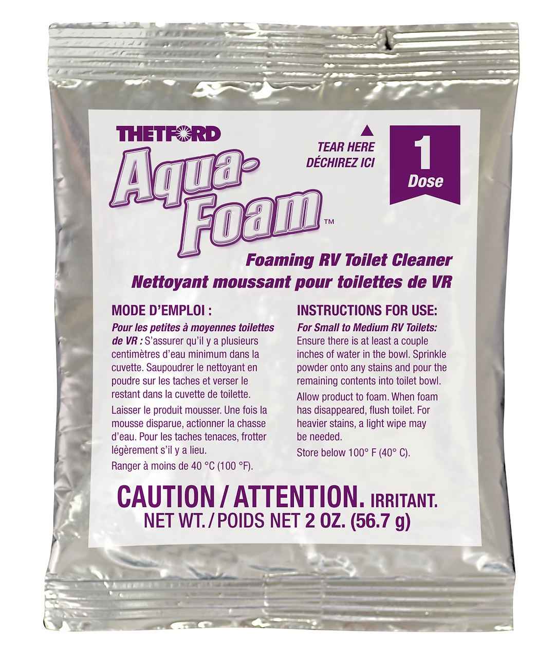 Thetford/ Norcold 50285 Foaming Toilet Cleaner, Three 2-oz Packets