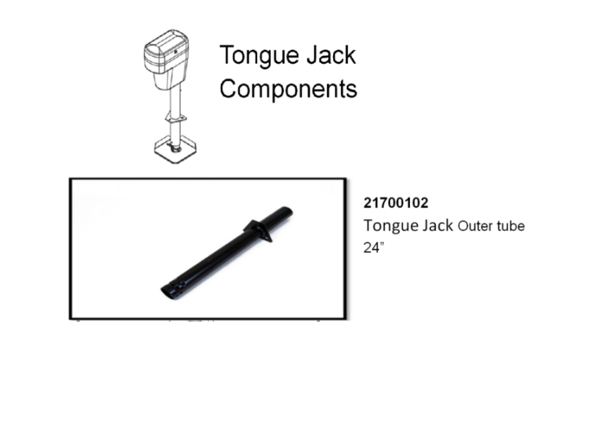 BAL RV 21700102 Tongue Jack Replacement Outer Tube