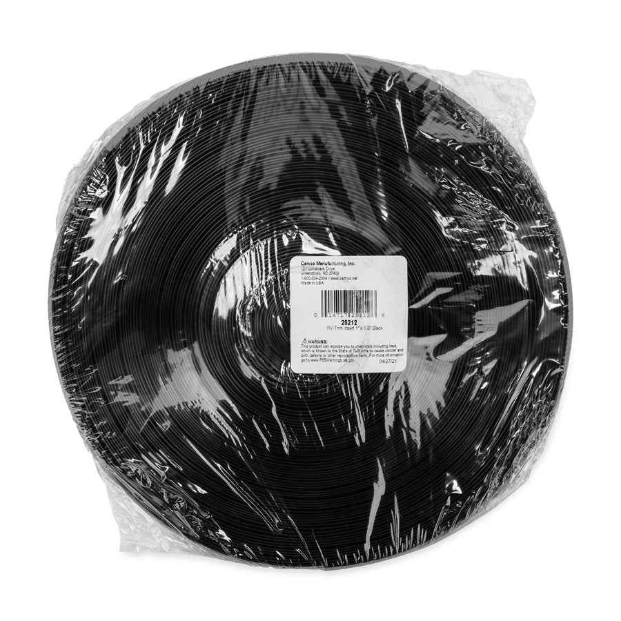 Camco 25212 100-ft Black 1-Inch RV Trim Insert