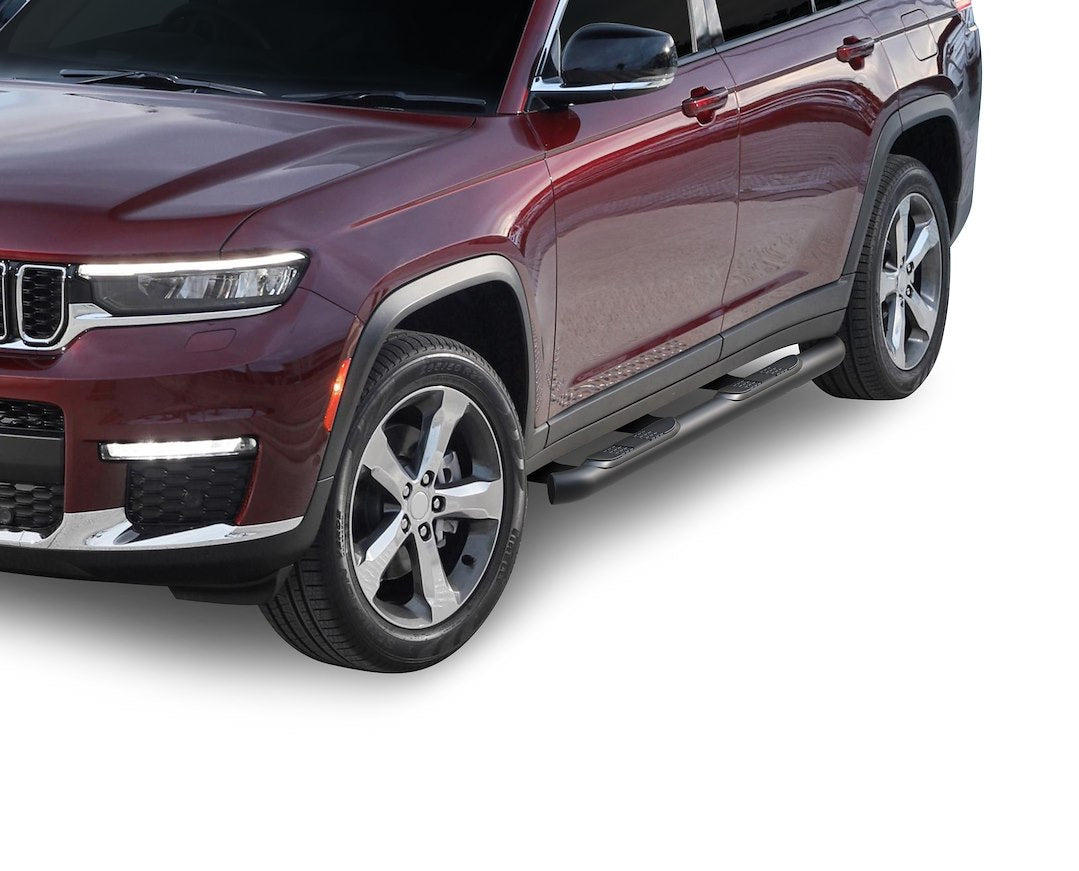 Black Horse Offroad 9B080205A Black Curved 3-in Side Steps, 400 lb - image 5