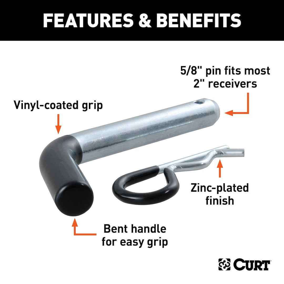 CURT 21510 5/8-Inch Hitch Pin for 2-Inch Receivers
