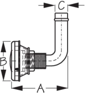 Sea Dog 353230-1 Flush-Mount Marine Fuel Vent