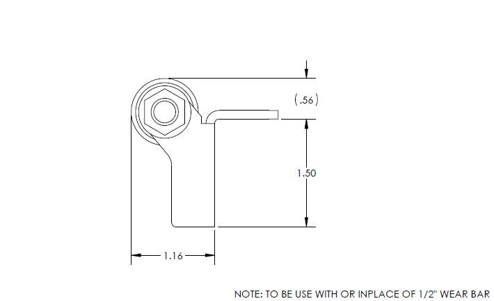BAL RV Slide Out Roller (854304) – Inside Diameter (In): 1/2 Inch
