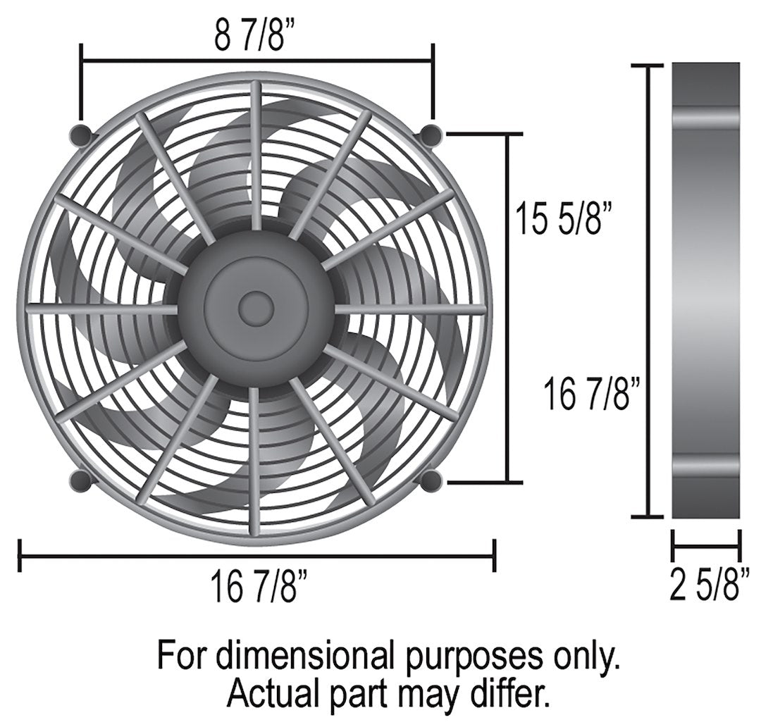 Derale 16217 17 in Reversible Cooling Fan - image 4