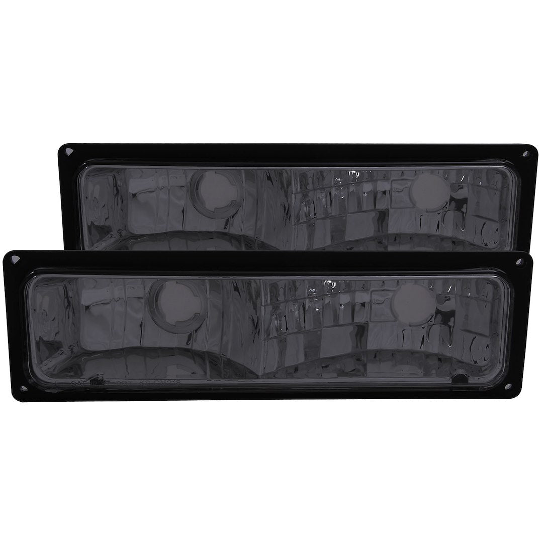 ANZO USA 511034 Smoke Parking Light Pair, Chrome Housing - image 1