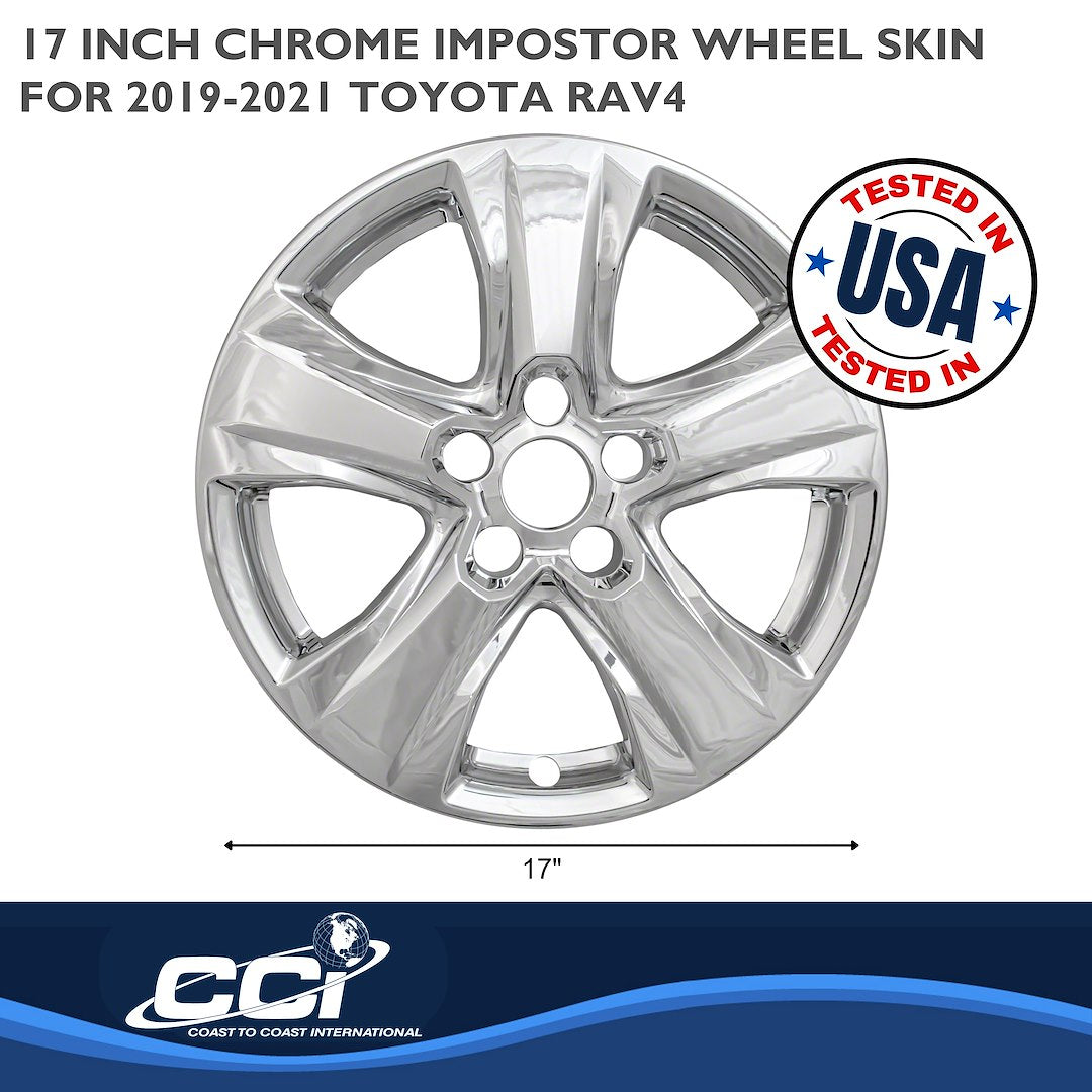 Coast To Coast IMP434X RAV4 XLE 17-Inch Chrome Skin Set - image 3