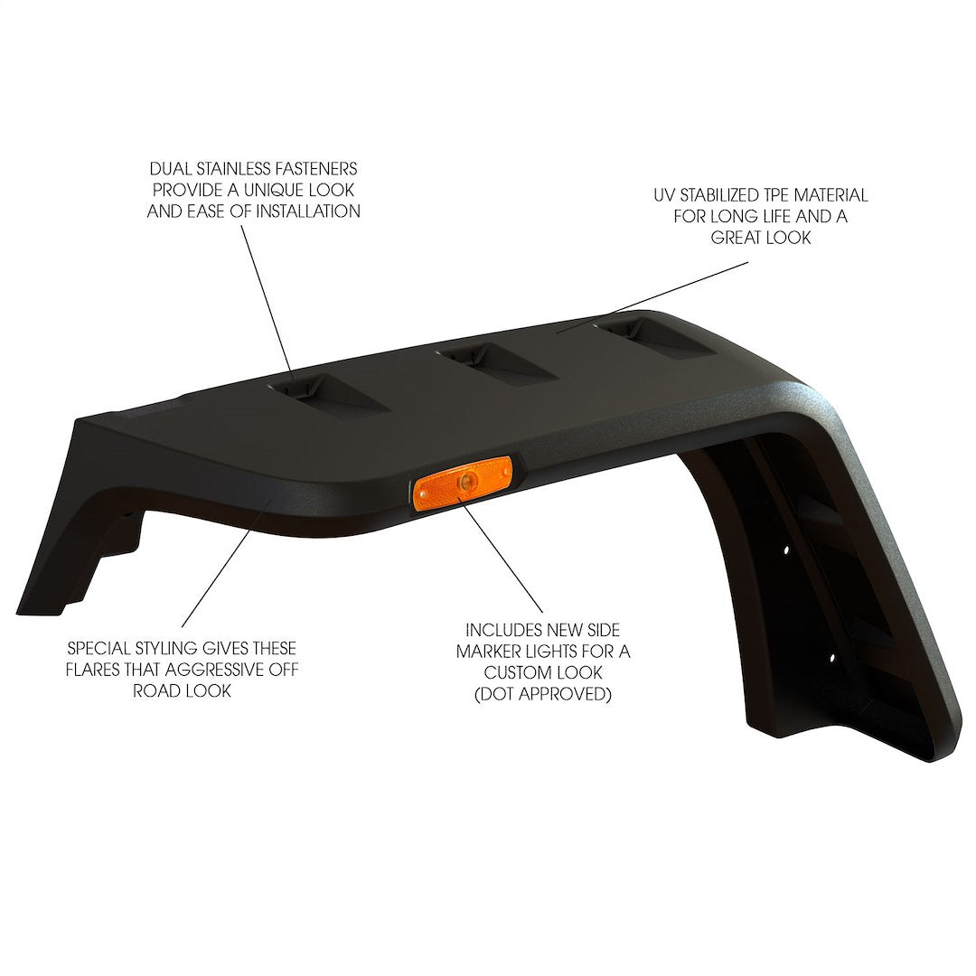 Rugged Ridge 11640.10 Wrangler Hurricane Exposed-Fastener Flares