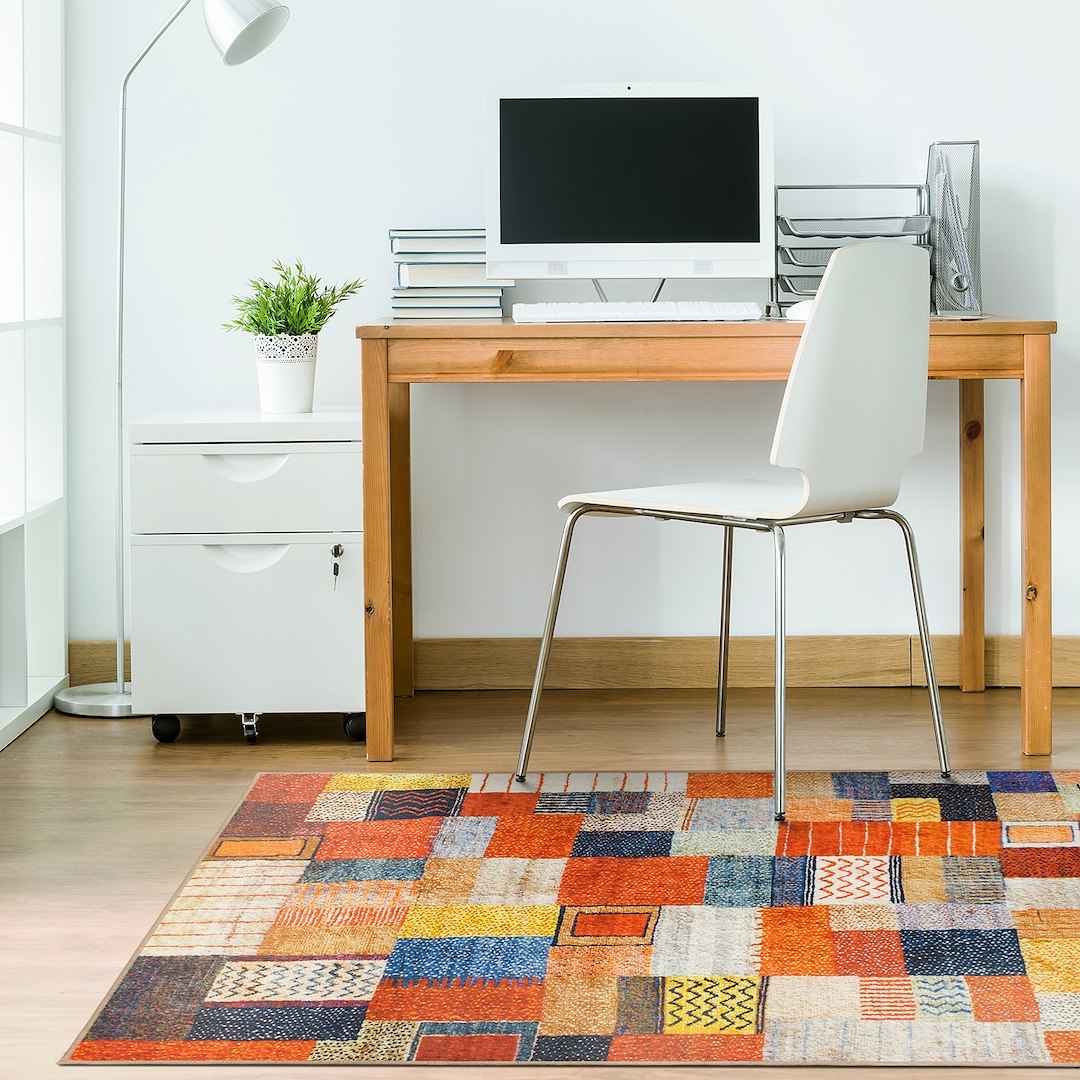 Crystal Art Gallery Polyester Carpet - Multicolor – 340931WEB
