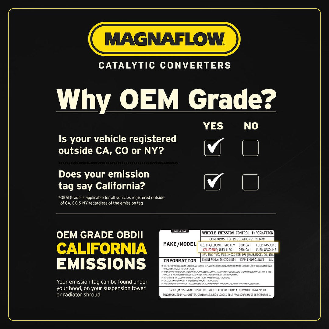 MagnaFlow 280117 OEM Grade Direct-Fit Catalytic Converter