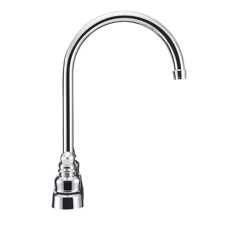 Dura Faucet DF-PK330HC-CP Kitchen Faucet, 12" J-Spout, 8" Deck Mount, Dual Teapot Handles – image 4