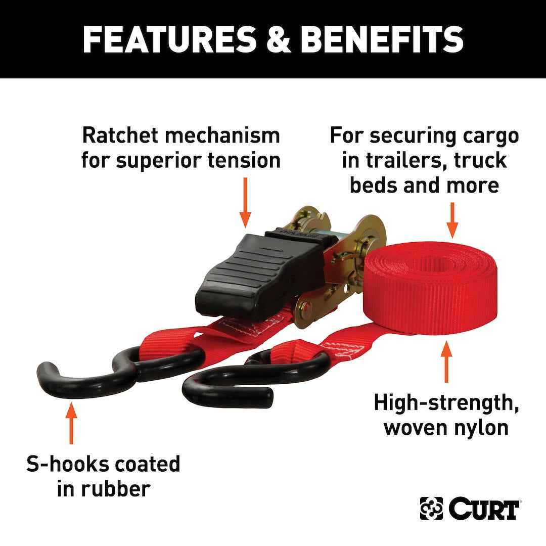 CURT Tie Down Strap - Cargo Tie Down – 83002