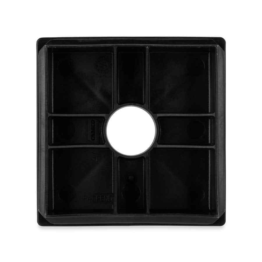 Camco 40302 Black Polyethylene 4-Inch Square Bumper Cap