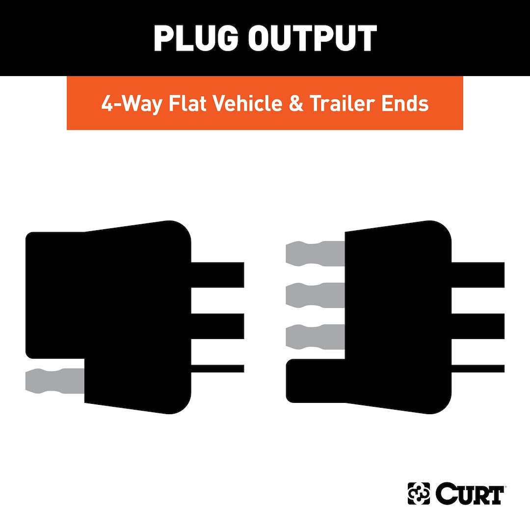 CURT Fully Universal 4 Flat Trailer Wiring Connector (58305)