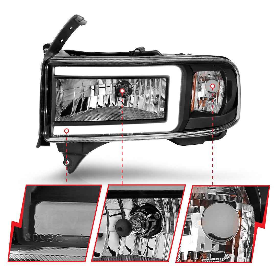 ANZO USA 111554 Crystal H13 High/Low Headlight Pair